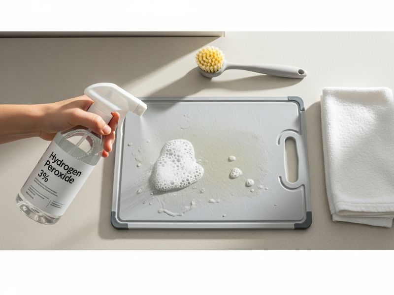 hydrogen peroxide cleaning cutting board