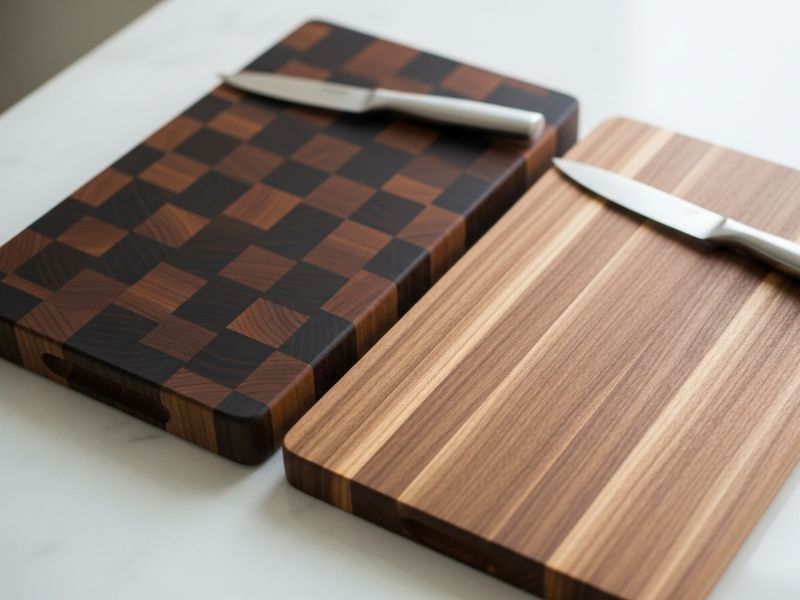 end grain vs edge grain walnut cutting boards