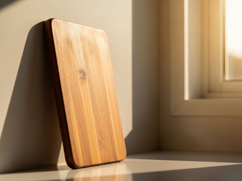 clean wooden cutting board