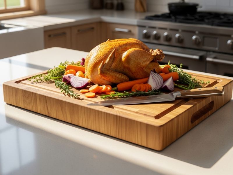 large wooden cutting board