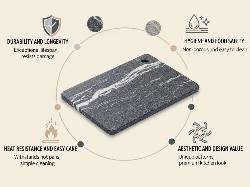 stone cutting board benefits