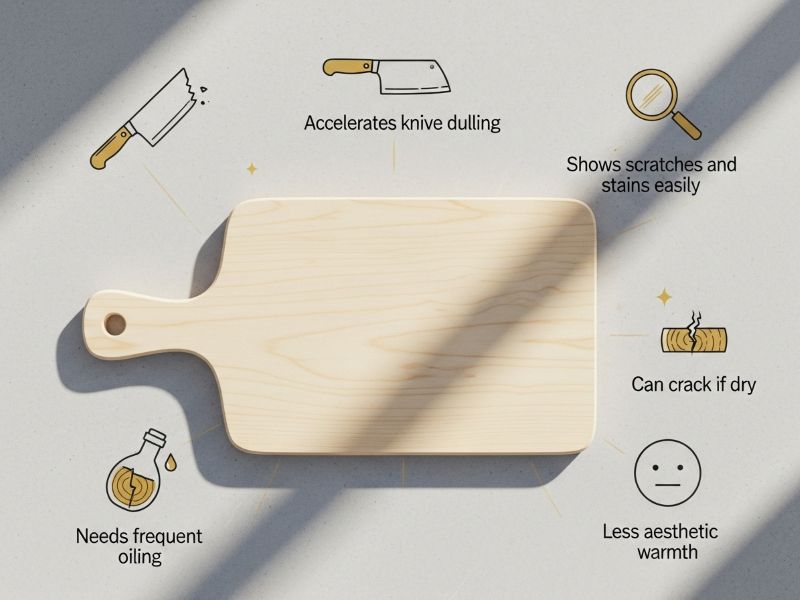 Pros of maple cutting board