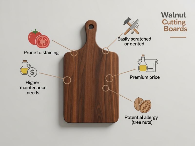 Cons of walnut cutting board