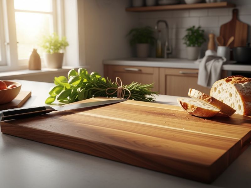 well kept wooden cutting board