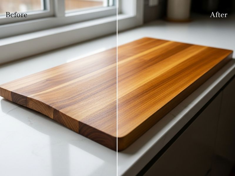 warped wooden cutting board