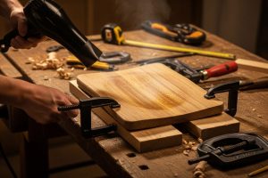 warped wooden cutting board