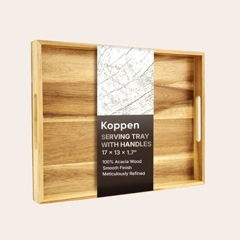 Acacia Wood Serving Tray Natural Finish