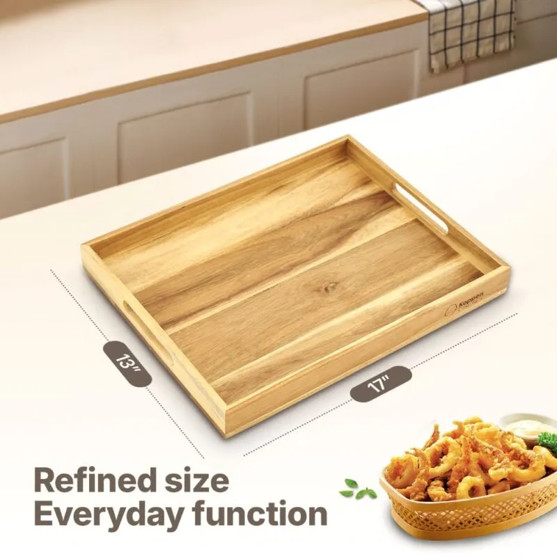 Acacia Wood Serving Tray Natural Finish