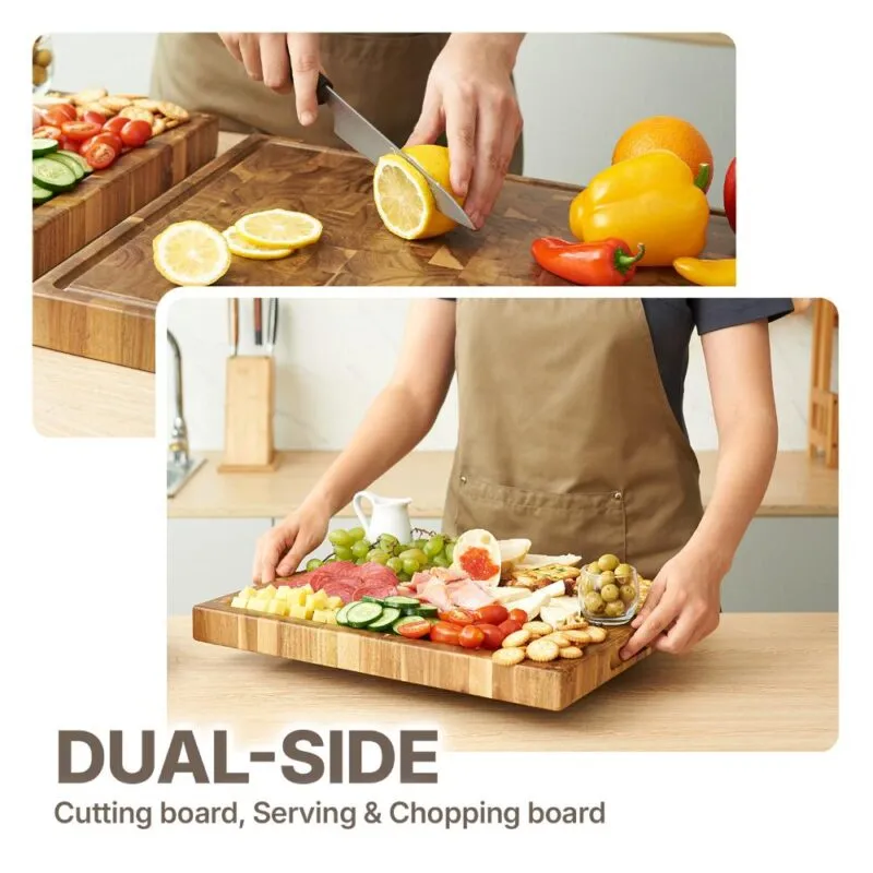 Acacia end grain cutting board