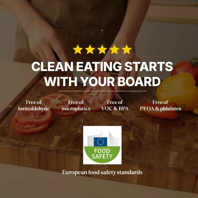 Acacia end grain cutting board