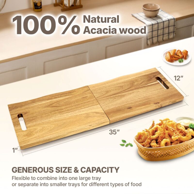 Acacia Extra Large Tray - Size 17.5x12x1 inch