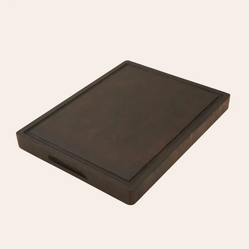 Teak End Grain Cutting Board with Hidden Food Well