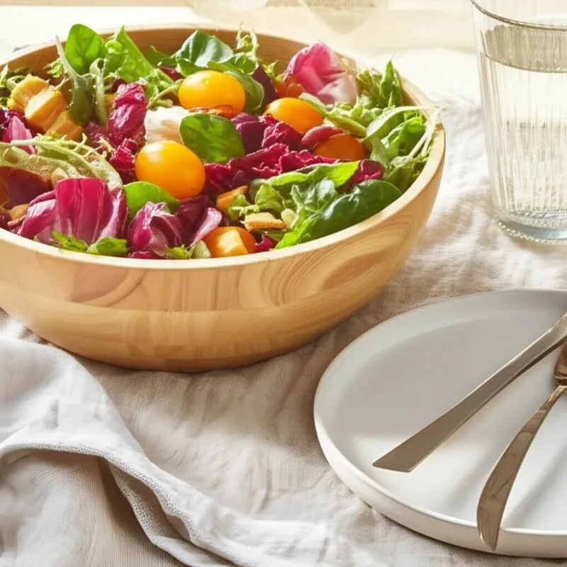 Acacia Wood Salad Bowl - Smooth Finish – 12 inch