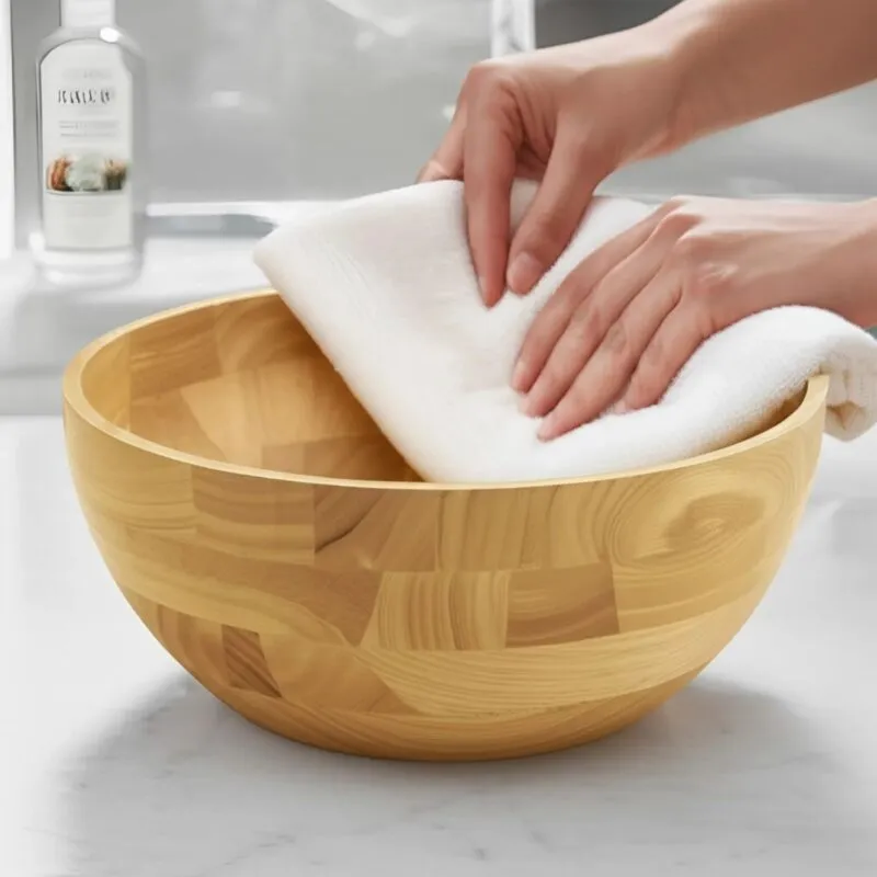 Acacia Wood Salad Bowl - Smooth Finish - 12 inch