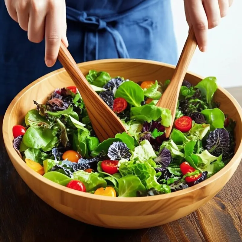 Acacia Wood Salad Bowl - Smooth Finish - 12 inch