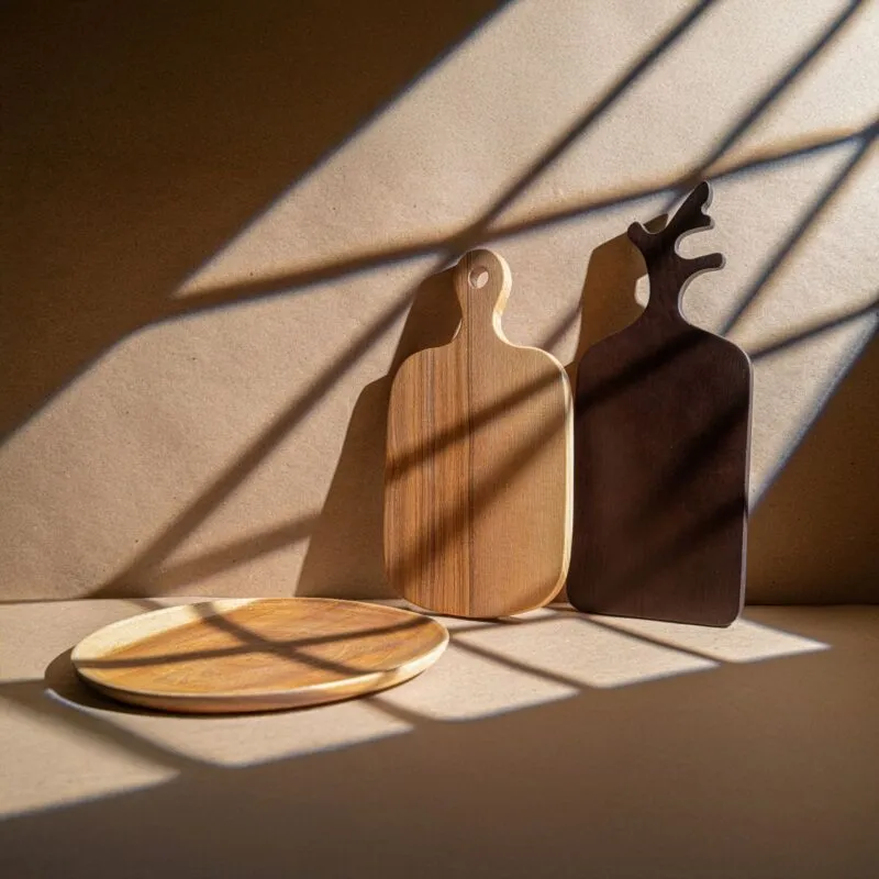 Koppen Loop Handle Serving Board – Acacia Wood