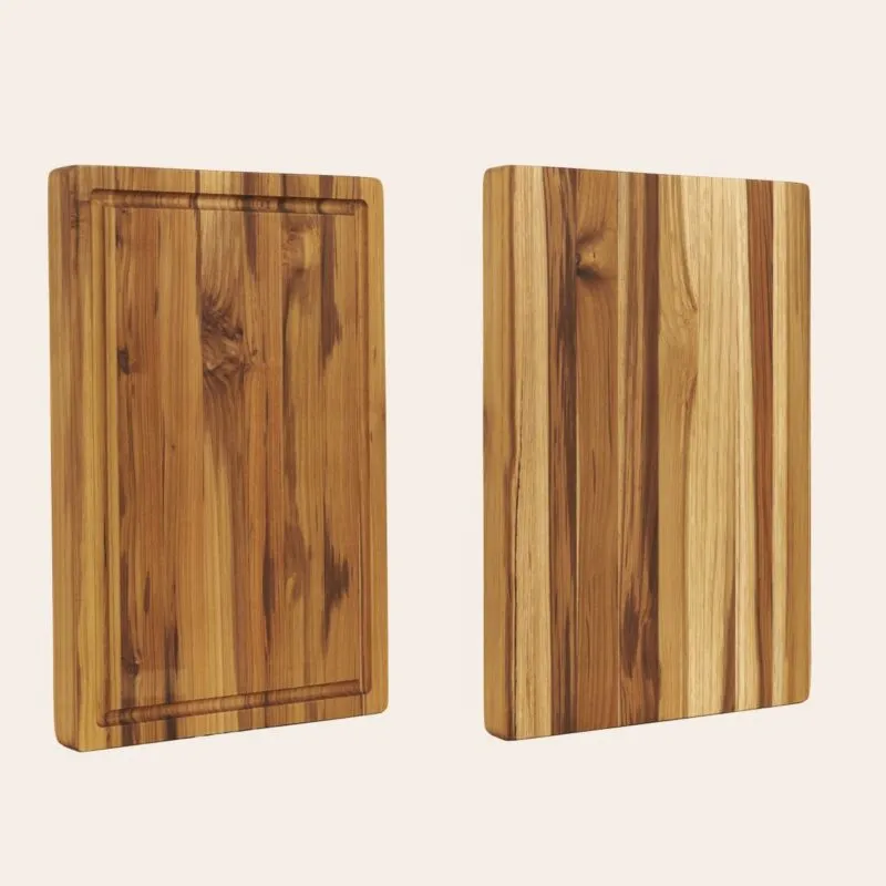 Teak Edge Grain Cutting Board - Size 17x13x1.5 inch