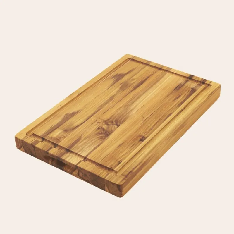 Teak Edge Grain Cutting Board - Size 17x13x1.5 inch